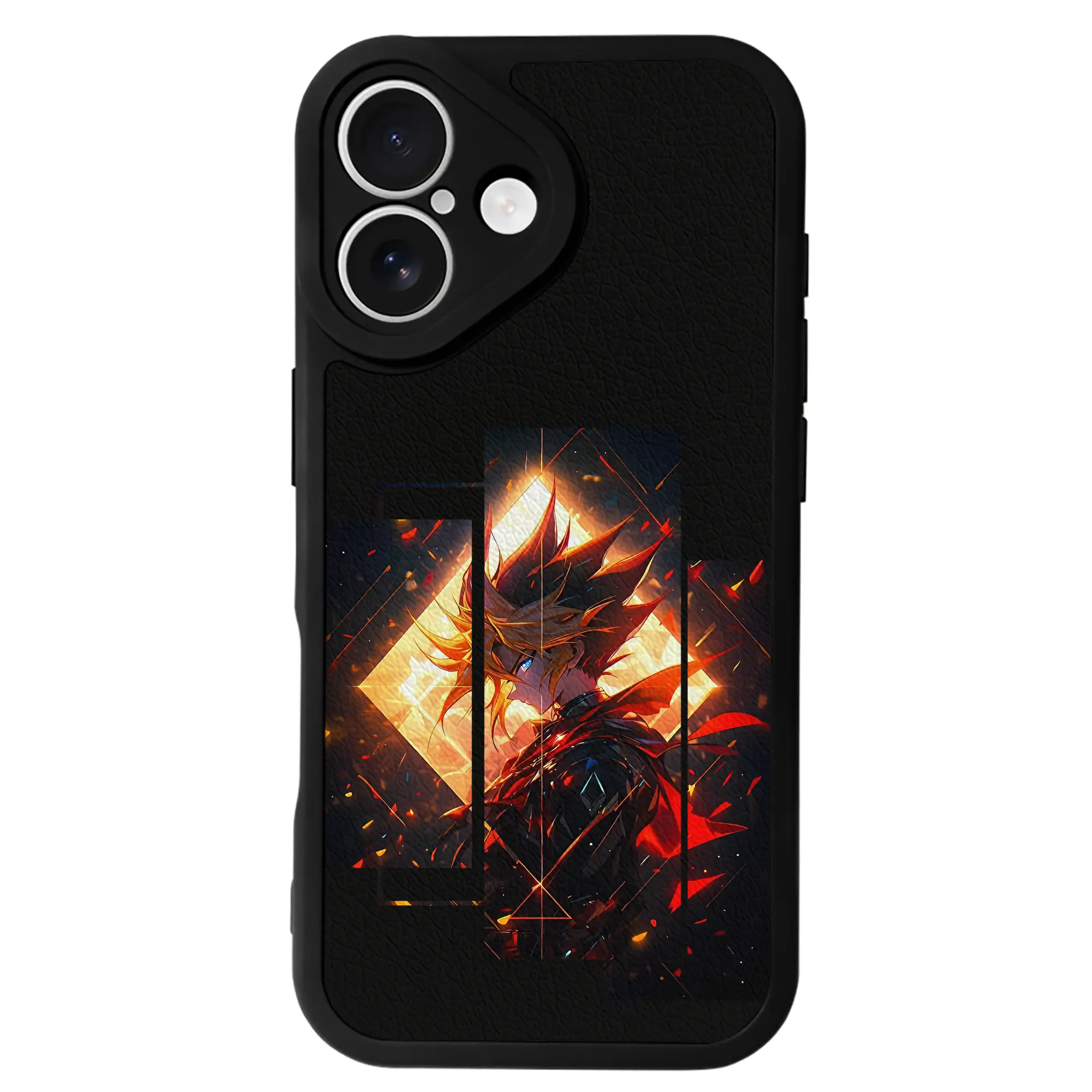 遊☆戯☆王 グッズ,武藤遊戯 - IPhone 16シリーズ対応 ・ シリコンスマホケース ・ レザー調 ・ 高精度フィット ・ 耐衝撃 ・ ワイヤレス充電対応 ・ 精密カット